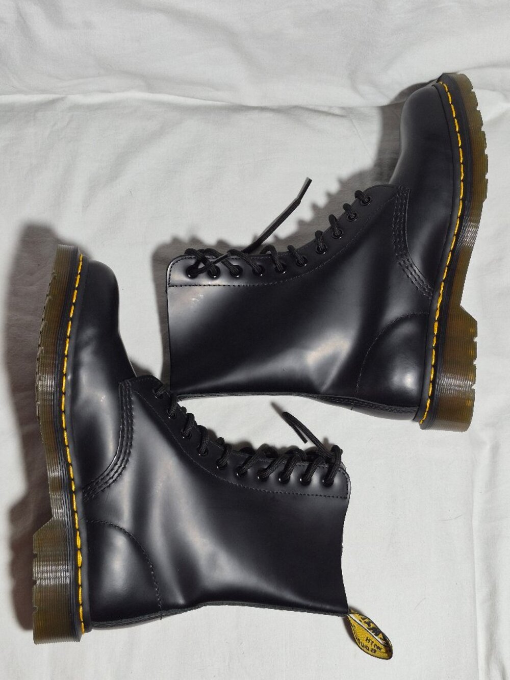 Dr Martens 1490 Women’s Black Smooth Leather Mid-Calf Boot Size US 8 NEW - Picture 9 of 14